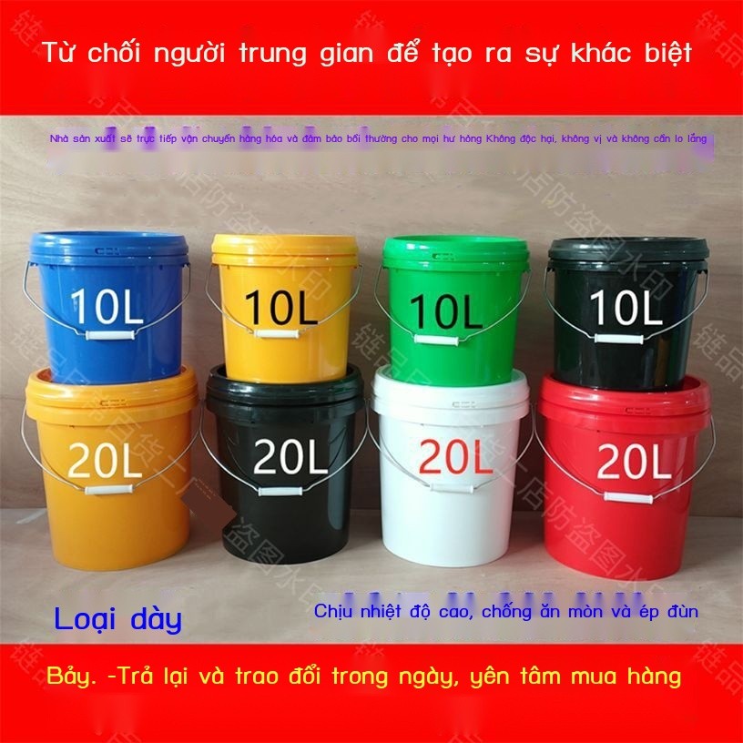 [Hàng có sẵn/Ảnh thật] Độ dày tiêu chuẩn 5 lít 8 lít 10 lít 15 lít 18 lít 20 lít 20kg xô nước thùng