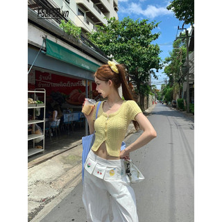K Dệt Kim Trang Trọng Vai Cardigan Nữ Mùa Hè Slimfit Ngắn Ôm Hơn Nhìn Mỏng Top Na