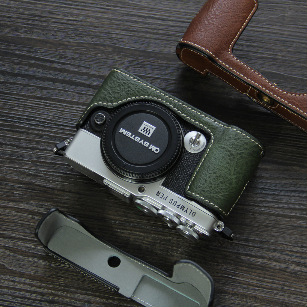 Ốp Bảo Vệ Camera Chống Va Chạm, Thích Hợp Cho Máy Ảnh Olympus E-P7 Bao Da Ep7 Đế Nửa Bộ Bảo Vệ Retro