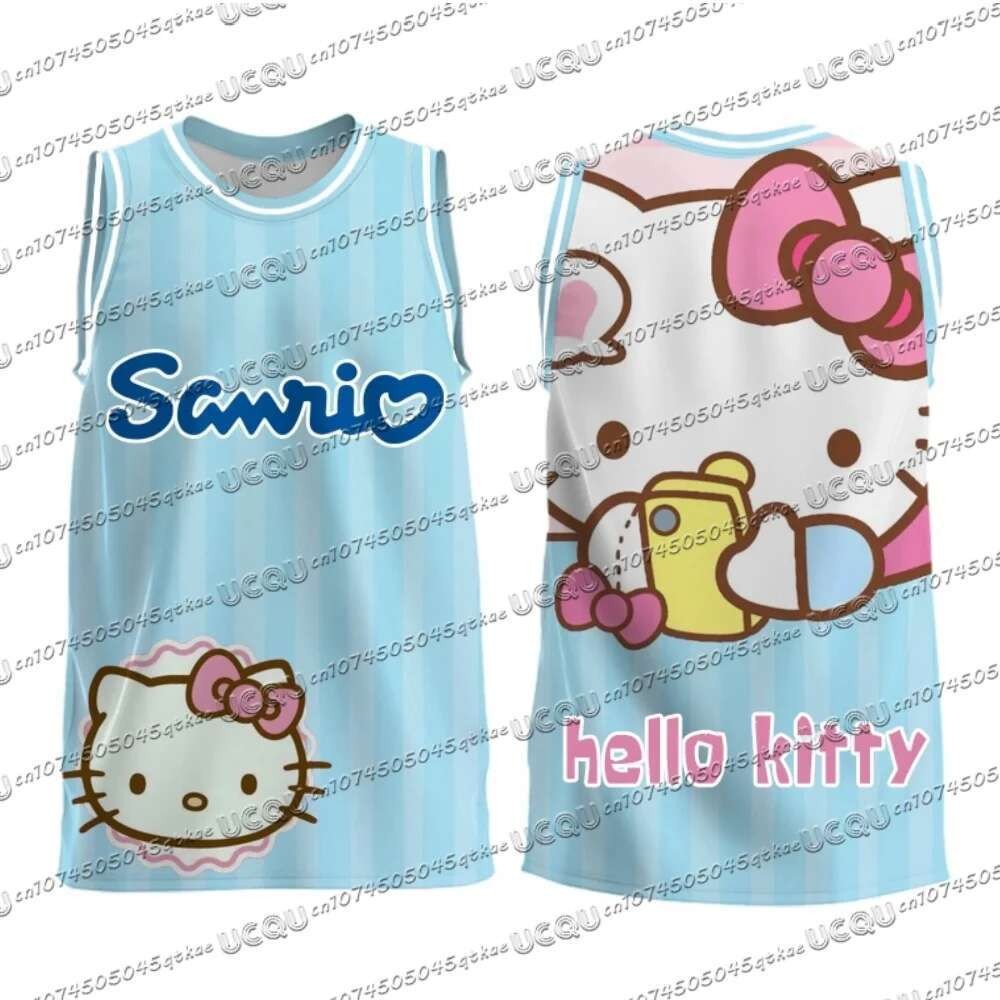 Mới Ellokitty Áo Tanktop Nam/Nữ Hình In 3D Trẻ Em Cổ Tròn, Phù Hợp Cho Bóng Rổ Và Luyện Tập