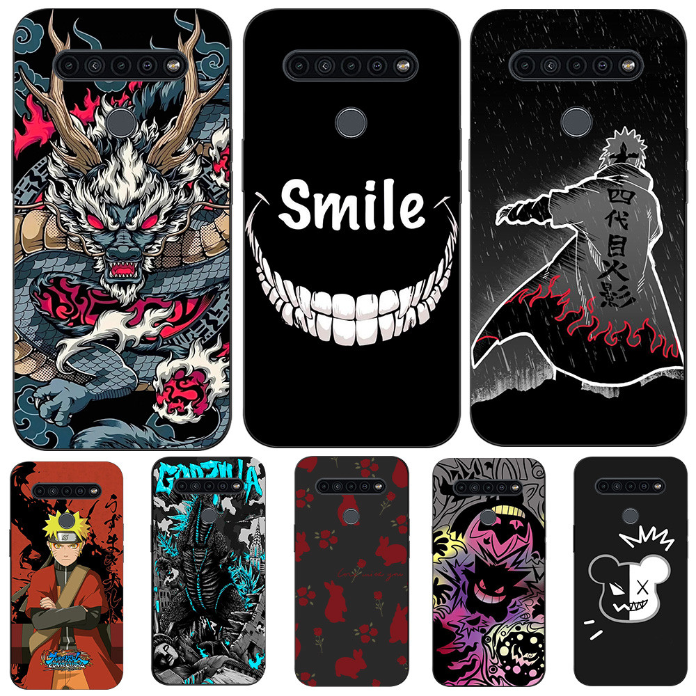 Ốp Lưng Cho LG K41S K51S 2019 Ốp lưng Silicon Mềm Đen Tpu Smiley