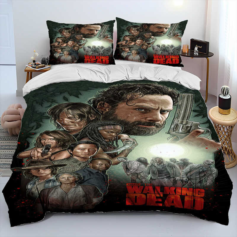 TV The Horror Walking Dead Coln Comforter Set,Duvet Bed Quilt Cover Pillowcase,King Queen Size B