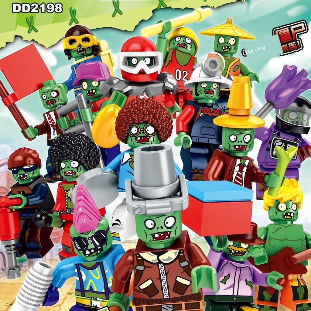 (Mới về) 【1205Bộ Sưu Tập Người】Khối xây dựng zombie túi mù tương thích với Lego đồ chơi giáo dục lắ