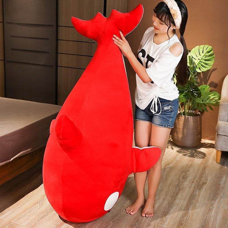 [HOT 2025] Gối nhồi bông Arknights Skadi cá voi đỏ sát thủ, đồ chơi nhồi bông cá voi, quà sinh nhật