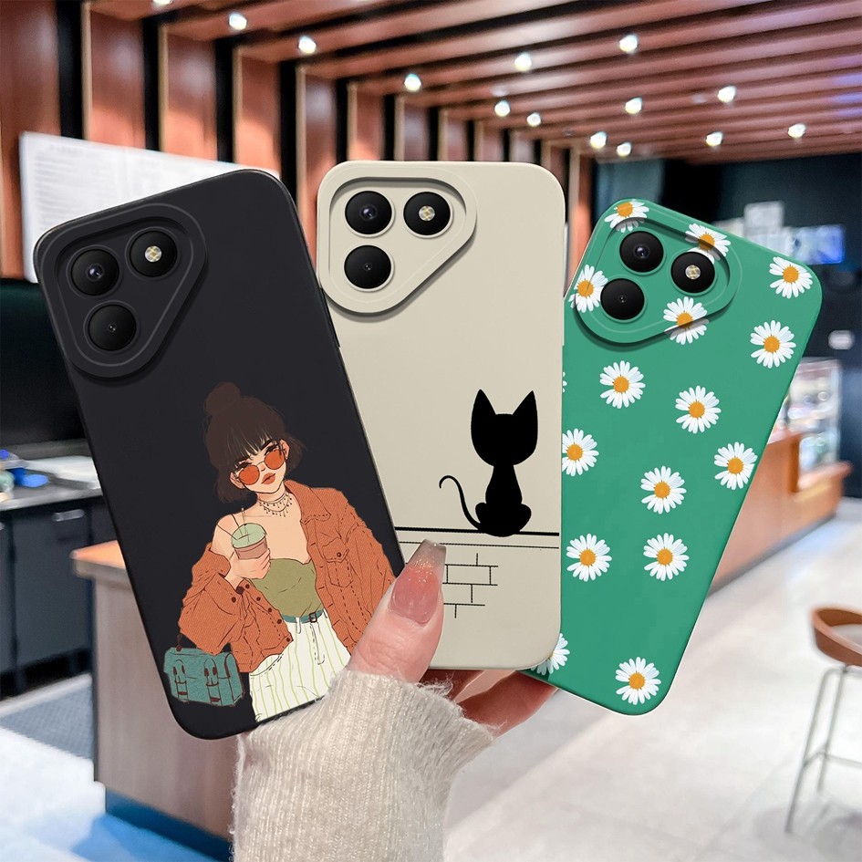 Vỏ Cho Tecno Pova 7 4G LJ6 Ốp Lưng Sang Trọng SweetGirl Mịn Silicon Bảo Vệ Camera Cho Tecno Pova7 Co