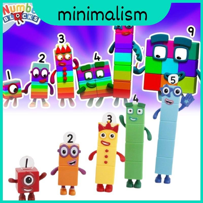 Numberblocks Pvc Khối nhân vật Đồ chơi có thể biến hình dễ thương để học tập và chơi