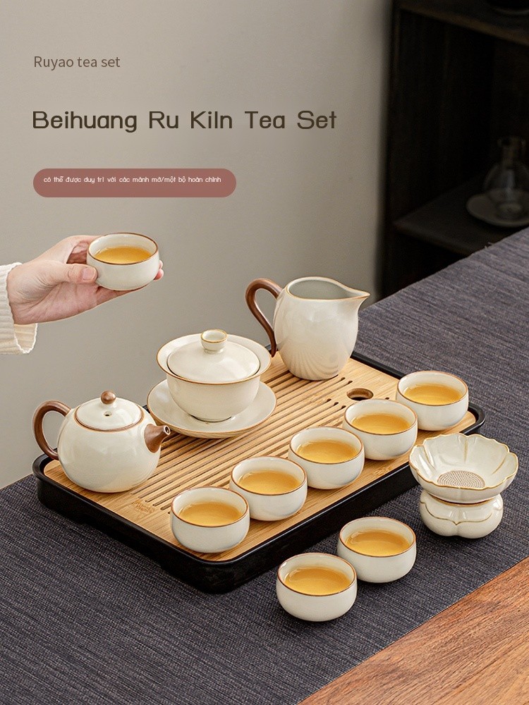 [Hàng có sẵn/Ảnh thật] 2025 MỚI RU KUNG FU TEA SET Home Office Tea Teaver Tea Tea Cup