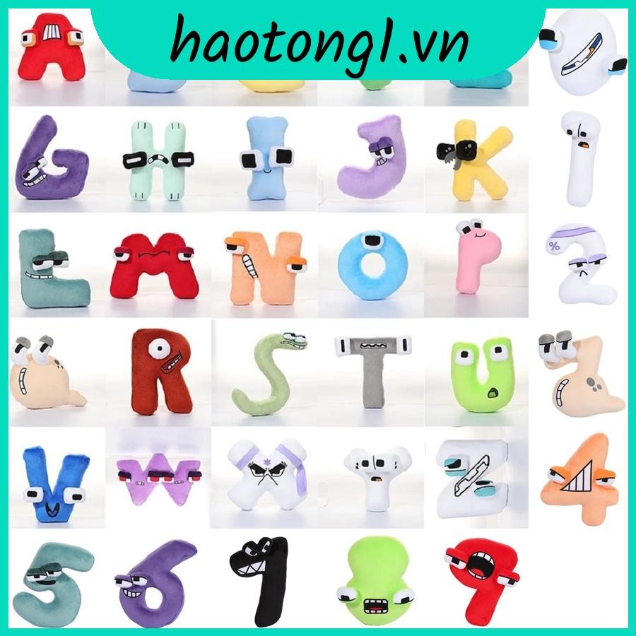 10/21cm Alphabet Lore Puzzle Plush Toy Letter A Number From Zero To Nine Plush Doll Đồ chơi trẻ em Q