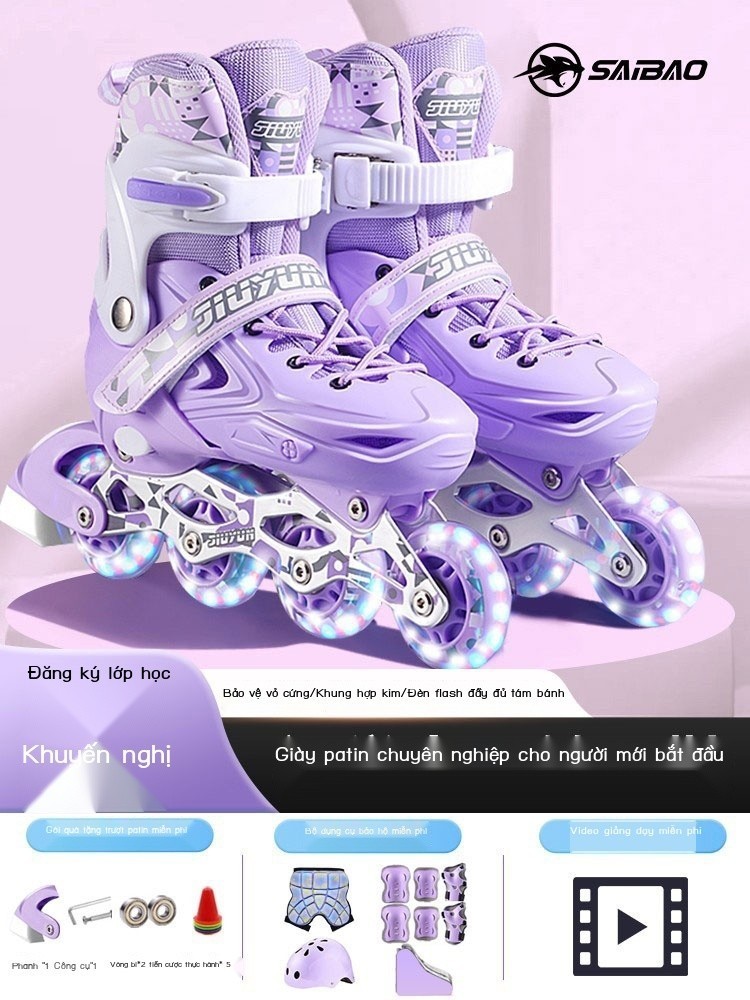Giày trượt patin giày trượt patin cho người mới học trẻ em bé trai bé gái giày trượt patin chuyên n
