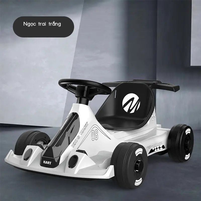 Xe điện trẻ em chống lật, drift, bốn bánh cho bé trai và bé gái, điều khiển từ xa, sạc lại, người n