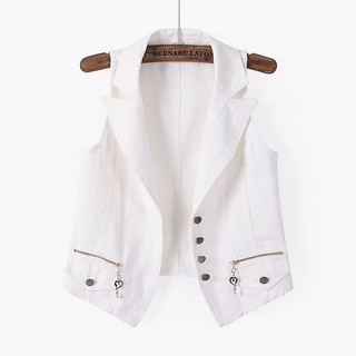 Nữ Denim Áo Vest Nữ Xuân Thu Phong Cách Phương Tây Tất Cả Trận Đấu Mỏng Hơn Nhìn Phong Cách Mới Bán Chạy Phù Hợp Với Áo Khoác Ngoài Hàn Quốc
