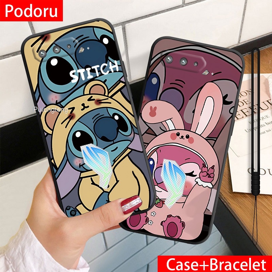 Ốp Lưng Cho Asus ROG Điện Thoại 5 ZS673KS I005DA Hoạt Hình Lilo Stitch Baby Case Điện Thoại Di Động