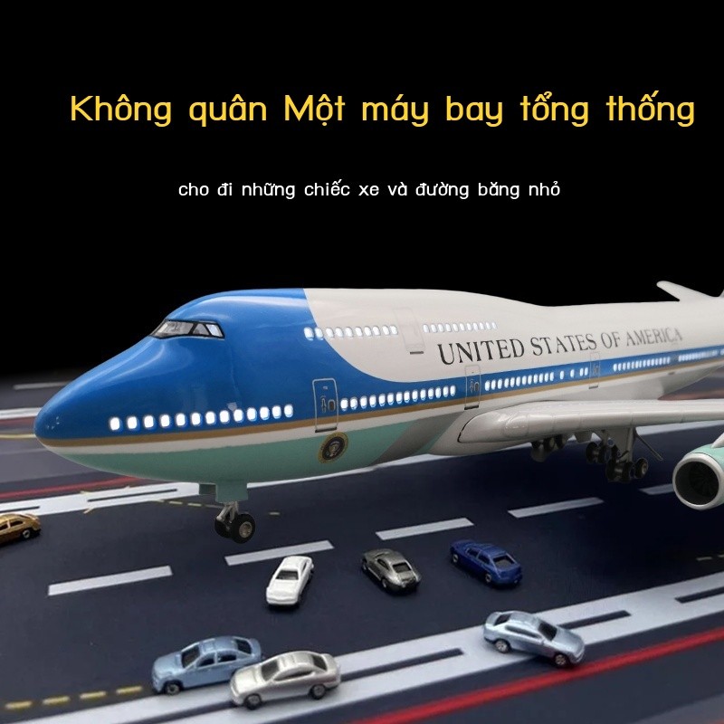 (HÀNG HOT) 51cm Boeing B747 US Air Force One Model Model Model Model Model Bộ sưu tập máy bay Bộ sư