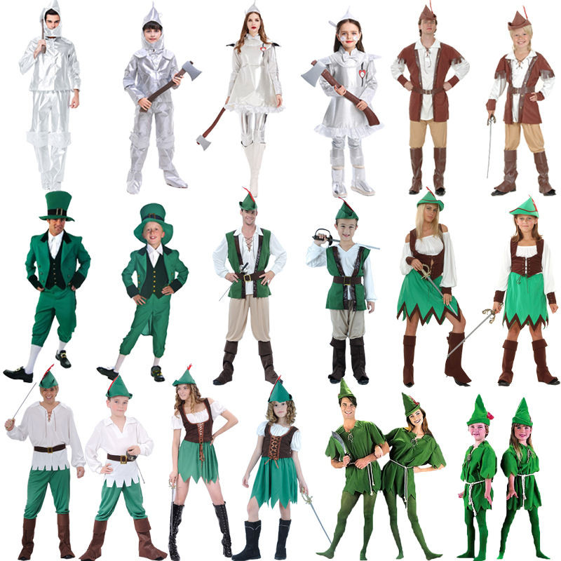 Ngày thiếu nhi Phù thủy xứ Oz Cosplay Tin Man Hunter Peter Pan Irish Elf Performance Quần áo