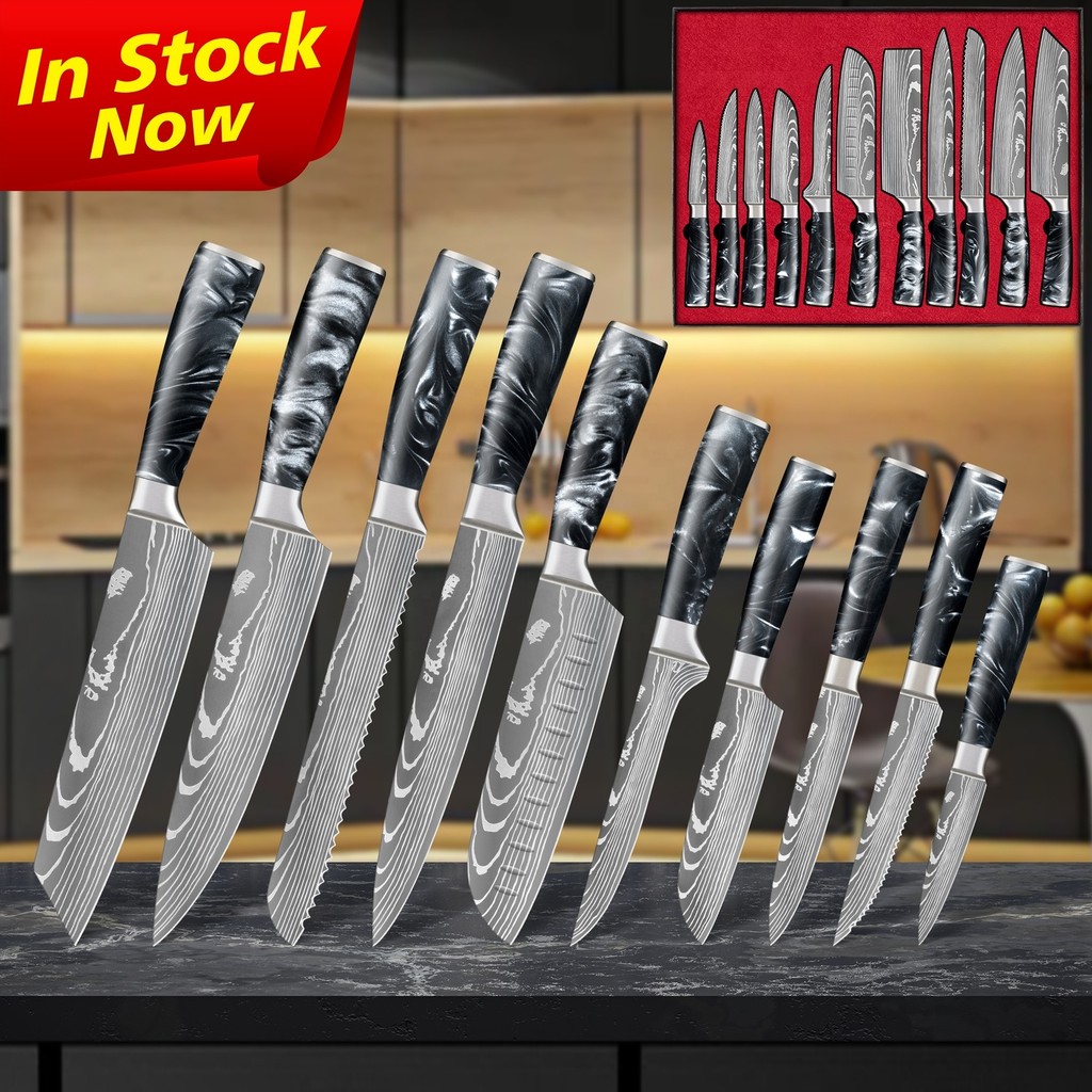 Obsidian Đen Nhựa Xử Lý 67 Lớp Vg10 Dao Bếp Thép Không Gỉ Dao Nhật Bản Damascus Chef Knife Set