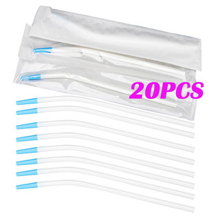 20 Chiếc Nha Khoa Phòng Khám Vô Trùng eo Phẫu Thuật Hút Đầu Nước Bọt Ejector Phòng Thí Nghiệm Phòng Khám Hút Ống Dài Mỏng Loại