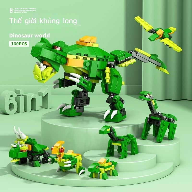 [GIÁ TỐT CHỌN MẪU] Khối xây dựng Lele Brothers tương thích với Lego, đồ chơi khủng long cho trẻ em,