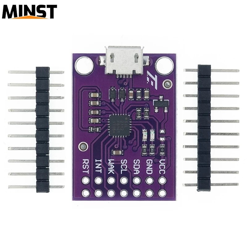 CP2112 Debug Board USB Sang SMBus I2C Mô-đun giao tiếp 2.0 MicroUSB 2112 Bộ đánh giá cho mô-đun cảm 