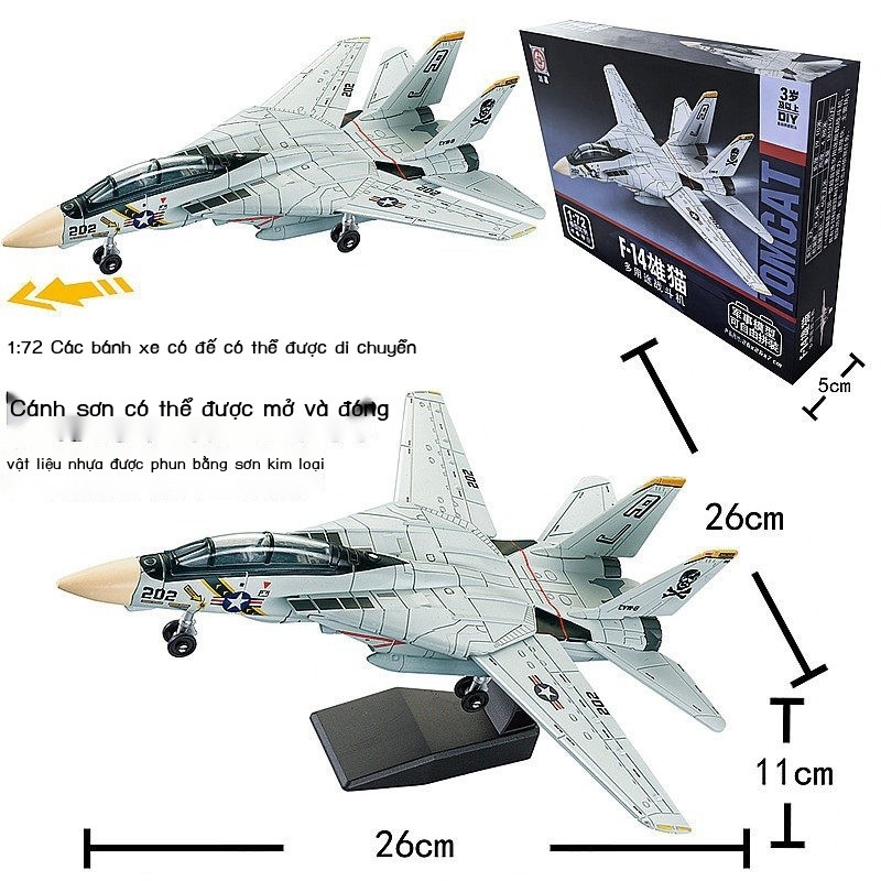 [Ảnh thật/Sẵn]  1: 72F14 Tomcat Fighter J20 J35 SU57 Máy bay Model B2 Buồn bảo vệ Khối quân đội B2