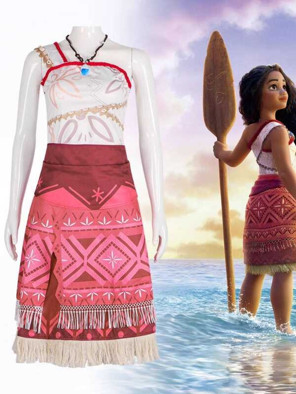 Ocean Romance 2cos Costume Moana - Style Thảm Hồng với Áo Đầm Công Chúa