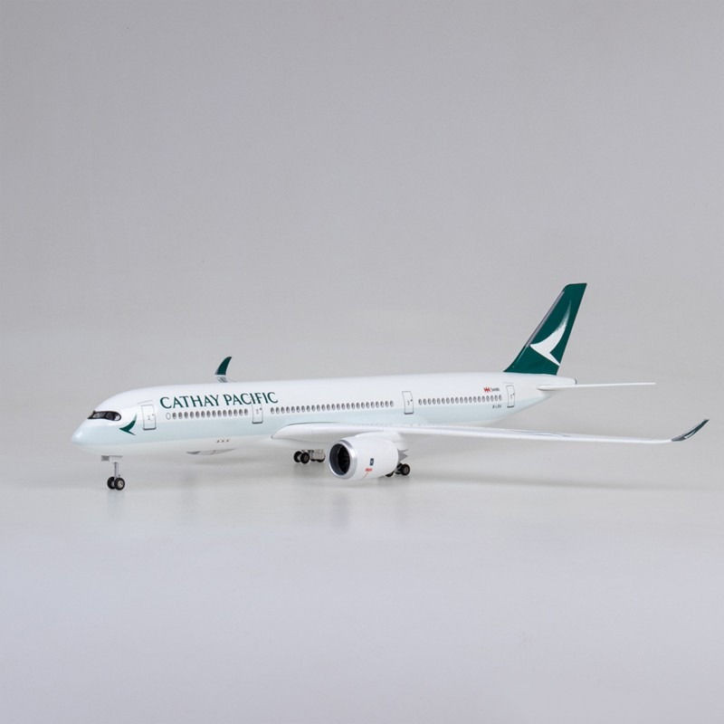 ( Sẵn) Airbus A350 Cathay Pacific Airliner Model Airplact Dân dụng Hàng không 47cm Lighted Birthday