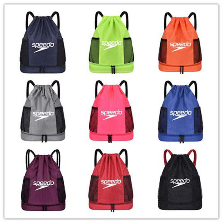 Túi bơi Speedo Speedo Mới Khô và Ướt Tách dây rút Ba lô chống nước Túi dây rút Túi đi biển
