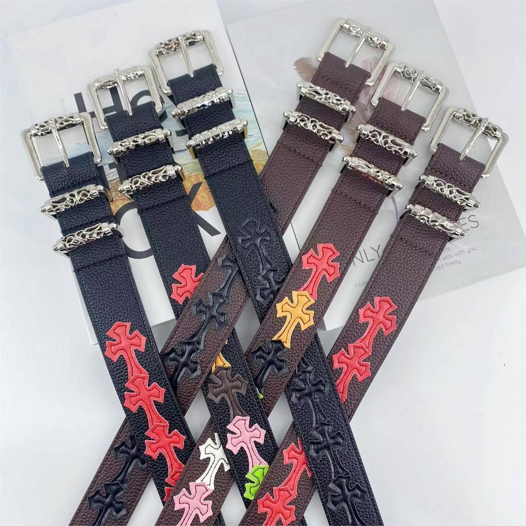 Chrome * Hearts Cross Belt Nam Roller Hollow Evergreen Vine Women 's Belt Retro