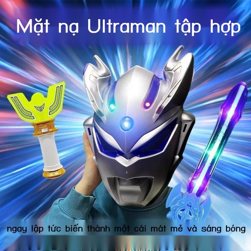 Mặt nạ Ultraman Zero Ultraman Orb cho trẻ em, kiếm phát sáng Ultraman Orb, đồ chơi kiếm lửa Ultrama