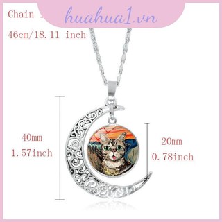 Van Unique Gogh Đêm Đầy Sao Bạc Trăng Mèo Cho Vòng Cổ Nữ