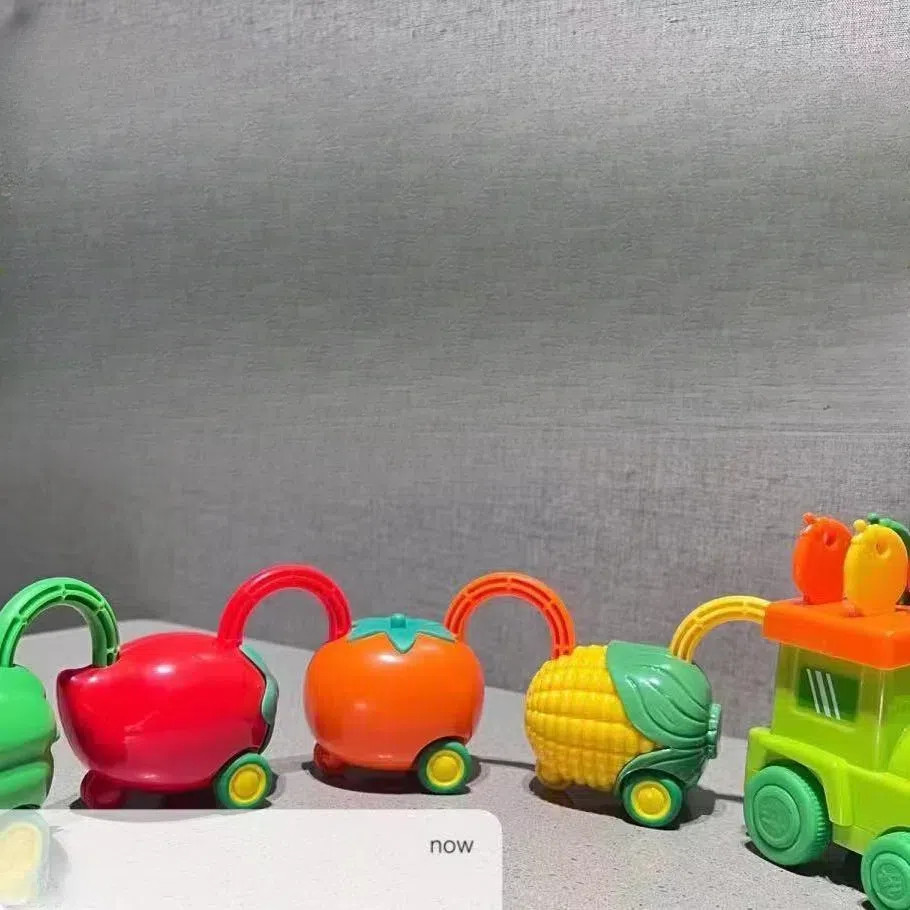 Haidilao tàu trái cây và rau khóa ớt xanh cà chua hồng đỏ khóa ngô đầu máy đồ chơi trượt trẻ em