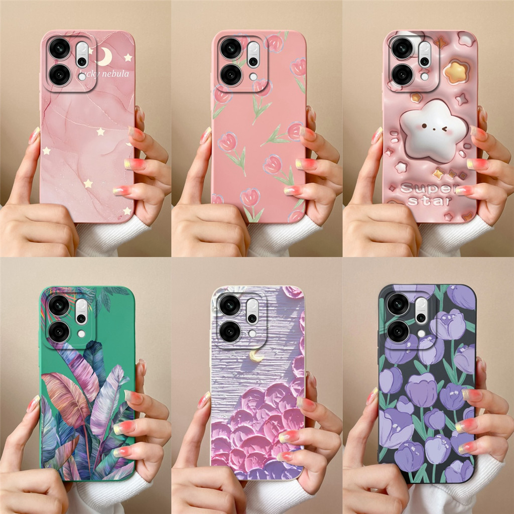 Ốp điện thoại Cho OPPO Reno 14 14 Pro 14F Brilliant Flower Moon Star Bảo Vệ Camera Bền Chống Sốc Chố