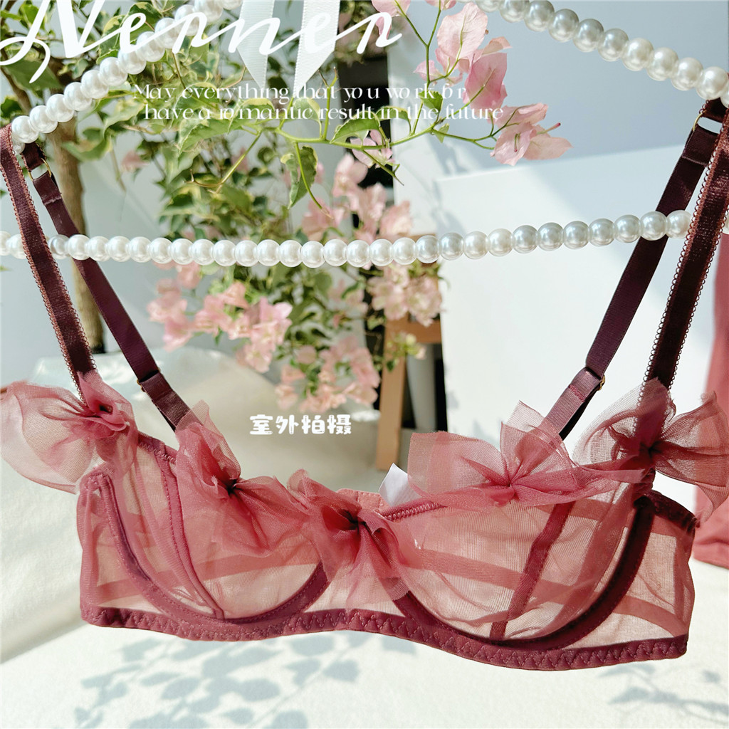 [Bộ áo ngực] Thời trang siêu mỏng Cô gái Thanh niên Không có miếng bọt biển Vòng thép mềm Nữ Ren Đồ lót dây thoải mái Đồ lót nữ Push Up Bralette | BigBuy360 - bigbuy360.vn