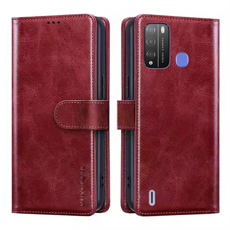 Ví Ốp Điện Thoại Cho Itel Vision 1 Pro S16 Có Hộp Đựng Thẻ Đế Da Lật Từ Tính Bảo Vệ Vỏ Chống Sốc Ite