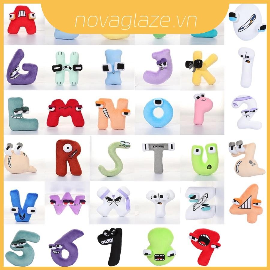 10/21cm Alphabet Lore Puzzle Plush Toy Letter A Number From Zero To Nine Plush Doll Đồ chơi trẻ em Q