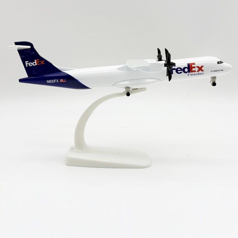 (Mới về) 20cm liên bang hàng không FedEx ATR Hợp kim mô hình máy bay kim loại mô hình kim loại