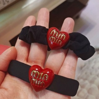 Miu Miu Hàn Quốc Mới Đỏ Kim Cương Giả Chữ Vải Kẹp Tóc Băng Đô Thời Trang Retro BB Kẹp Nổ Kẹp Tóc Cao Cấp Accessor