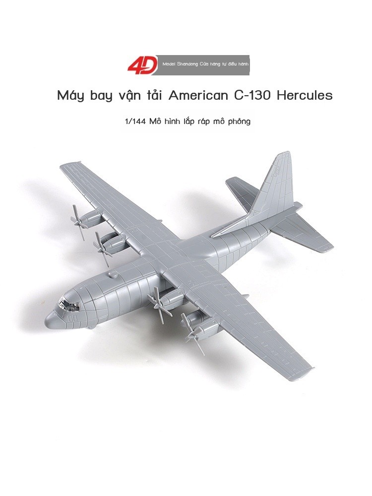 [GIÁ SỐC] Hội đồng 4D chính hãng 1/144 American C130 Hercules vận chuyển máy bay mô hình máy bay mô
