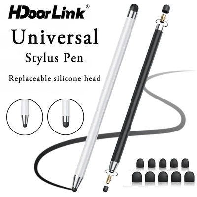 HdoorLink Universal 2in1 Màn Hình Cảm Ứng Bút Chì Kép Đầu Silicon Điện Dung Bút Stylus Cho Máy Tính Bảng Điện Thoại Thông Minh