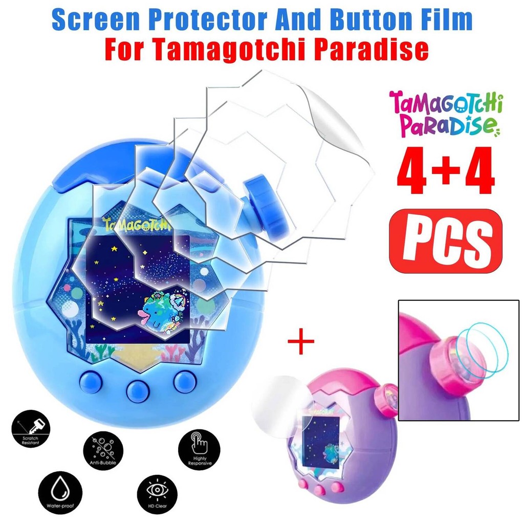 Bảo Vệ Màn Hình Và Nút Phim Cho Tamagotchi Paradise Case Trong Suốt TPU Mềm Phim Bảo Vệ Màn Hình HD 