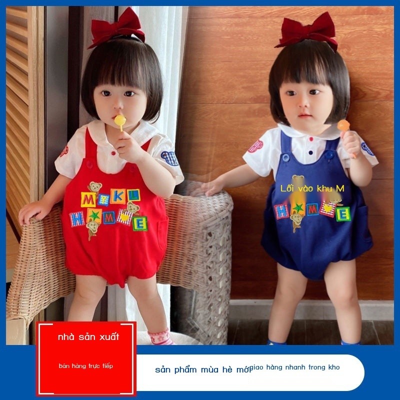 [GIÁ SỐC] Bộ quần đùi yếm bé gái mùa hè quần áo trẻ em mùa hè thời trang 2023 quần áo trẻ em mẫu mớ