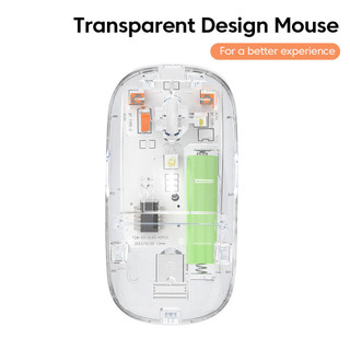 Chuột Bluetooth Trong Suốt Không Dây Mới Sạc Máy Tính Để Bàn Laptop 2.4G Văn Phòng Kinh Doanh Chuột Chế Độ Kép