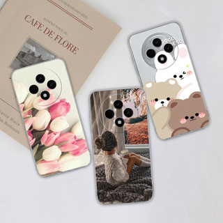 Ốp Điện Thoại Cho Oppo Reno12 F 5G Vỏ Silicon Mềm Ốp Lưng Thời Trang Đáng Yêu Gấu Bảo Vệ Trong Suốt Ốp Lưng Cho Oppo Reno12F Reno 12 F 12F Vỏ Capa