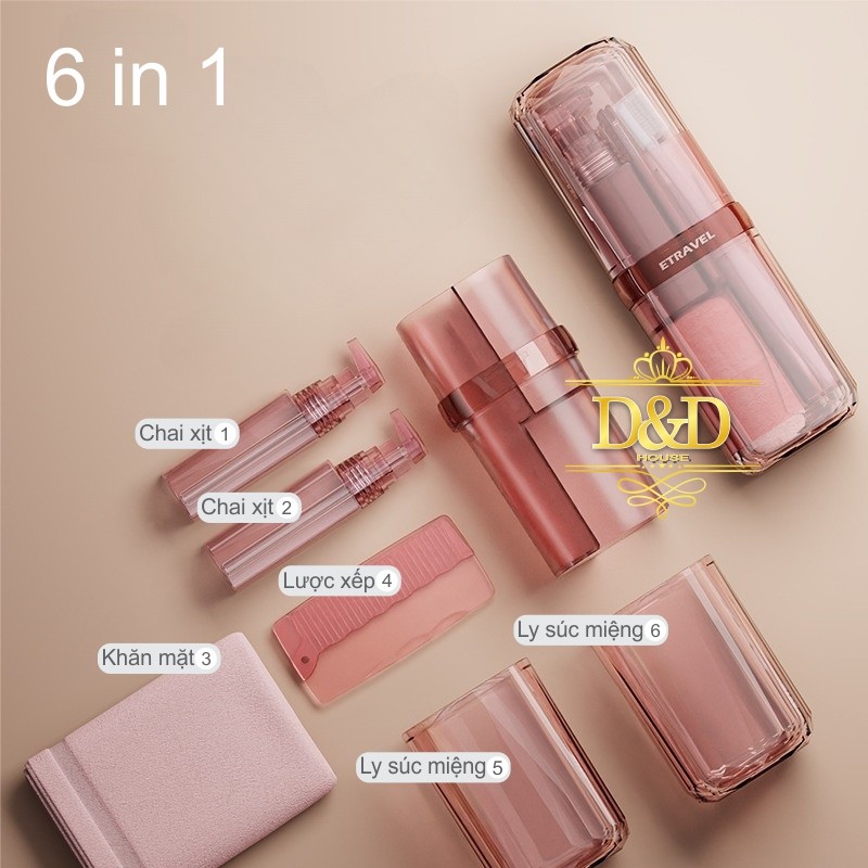 【NA Beauty】 Hộp đựng bàn chải, kem đánh răng, lược & mỹ phẩm du lịch ETRAVEL - 2 - tặng khăn mặt