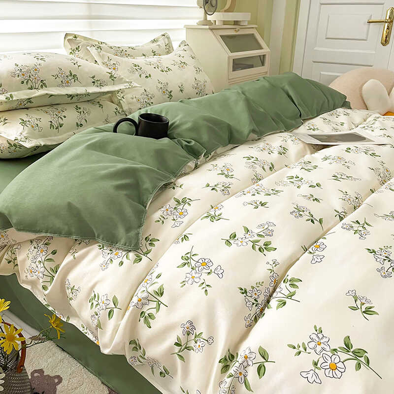 Printed The Ral Brushed Home Bedding Is Simple, Fresh, Comfortable. Thickened And Simplified Fou