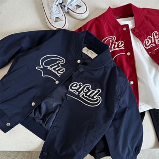 Khuyến Mãi] Phiên Bản Hàn Quốc Trẻ Em Đẹp Trai Dài Tay Đồng Phục Bóng Chày Bé Trai Thêu Áo Khoác Áo Khoác