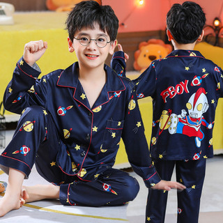  Bé Trai Hoặc Bé Gái Dài Tay Ve Áo Spaceman Váy Ngủ Trẻ Em Polyester Thời Trang Nightclothes Cho 7 - 8 Tuổi 