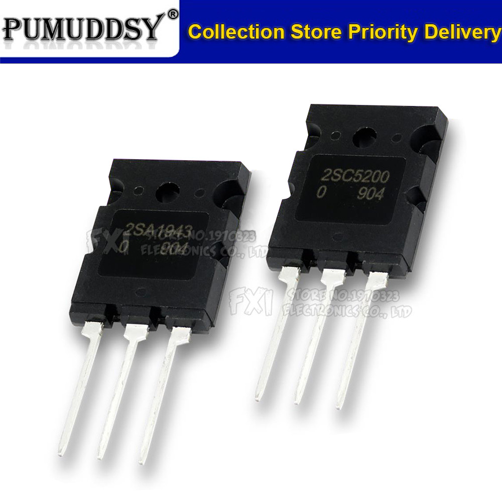 6 chiếc 2SA1943 2SC5200 = 3 đôi (3 chiếc C5200 + 3 chiếc A1943) Transistor