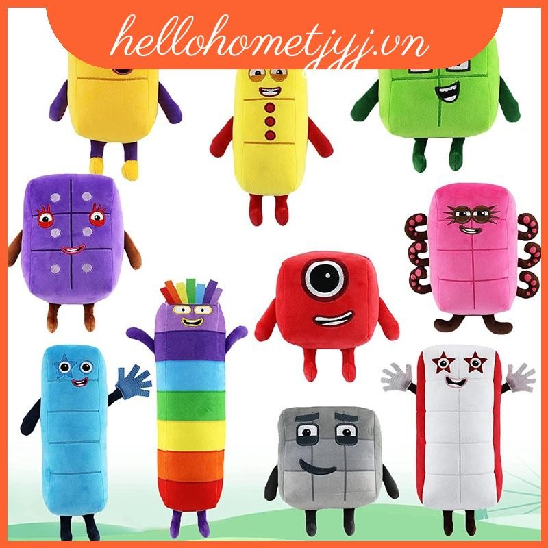 Numberblocks Đồ chơi nhồi bông sang trọng Khối số búp bê giáo dục- Thú Nhồi Bông Numberblocks Hình S