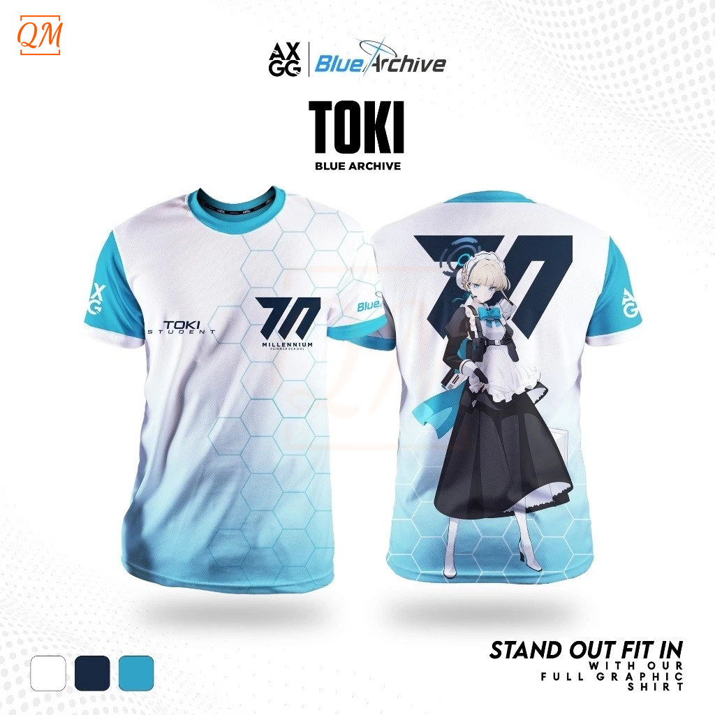 AXGG Blue Archive - Áo thun chơi game Shigure Shiroko Shun Sumire Toki Tsurigi Utaha