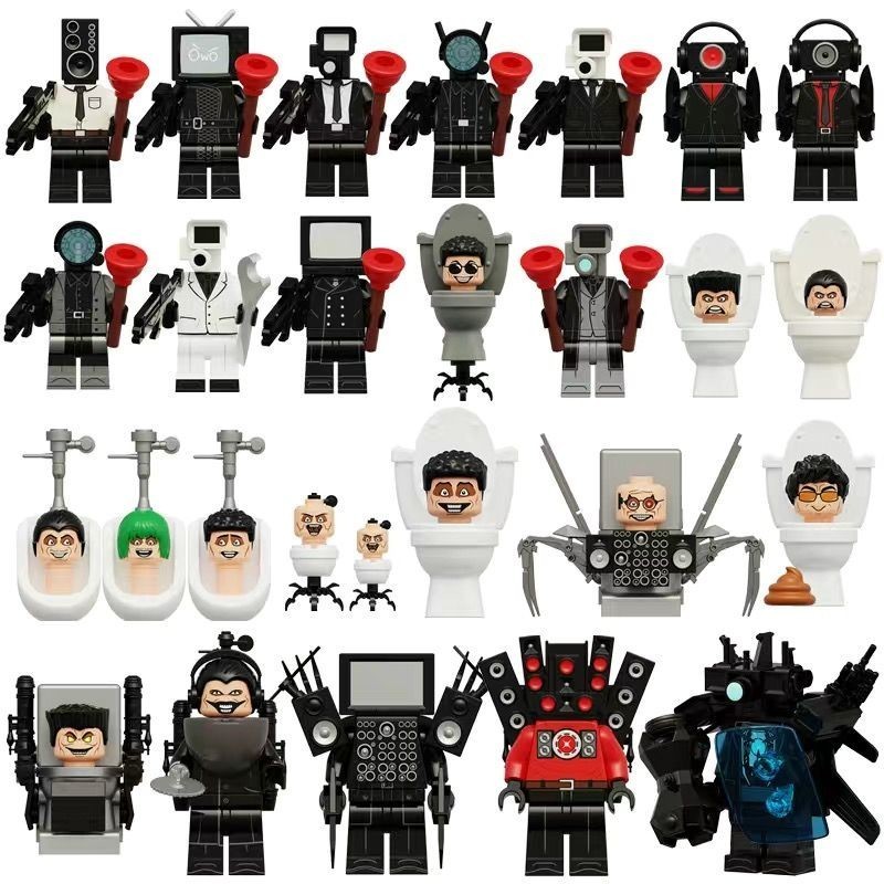 【96%Tỷ lệ đánh giá tích cực】Tương thích với LEGO Toilet Man Series, Super Titan, TV Man, Surveillan